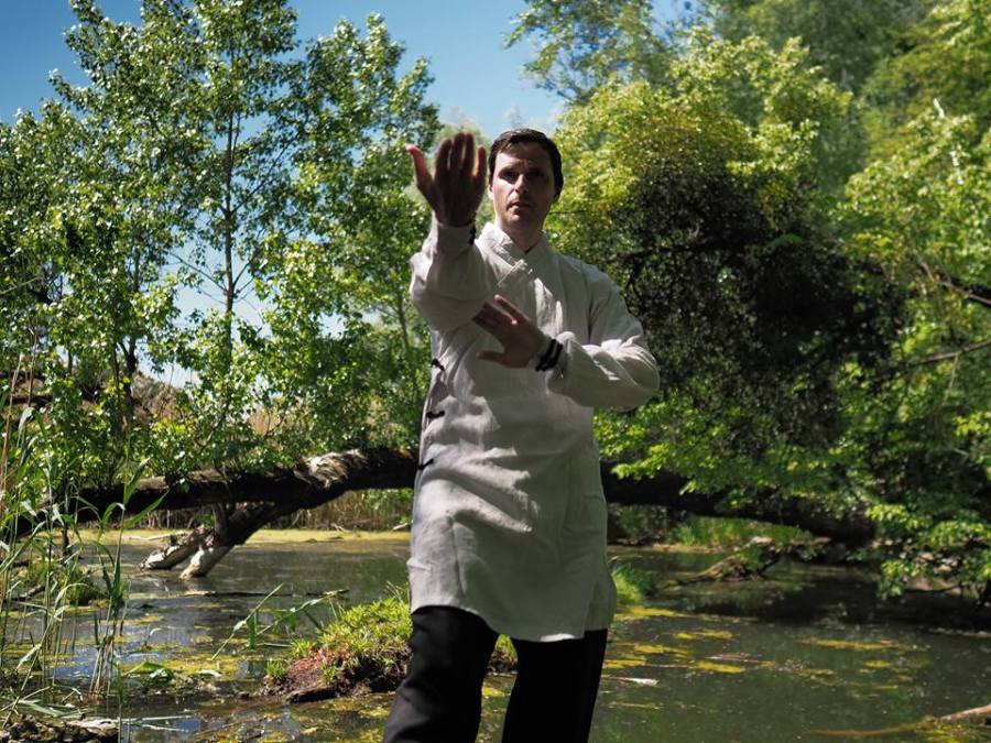 Goldener Hahn Links Tai Chi Wien Praerau